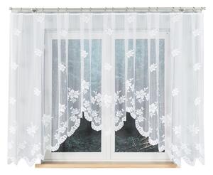 Biela žakarová záclona IRENA 420x160 cm