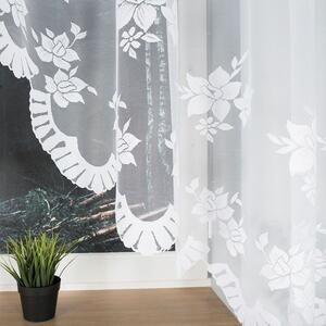 Biela žakarová záclona IRENA 420x160 cm