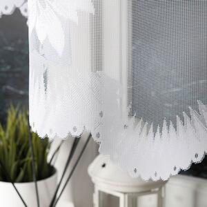 Biela žakarová záclona ARLETA 310x160 cm