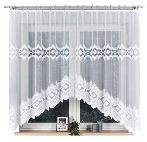 Biela žakarová záclona LUCYNA 310x160 cm