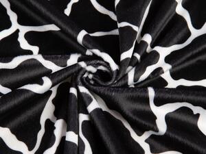 Biante Zamatová obliečka na vankúš Tamara TMR-015 Čiernobiely žirafí vzor 40 x 40 cm