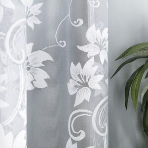 Biela žakarová záclona ARLETA 310x160 cm