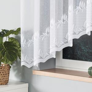 Biela žakarová záclona KAMELIA 310x160 cm