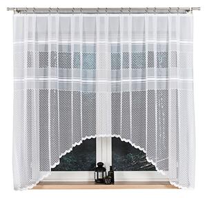 Biela žakarová záclona KORINO 310x160 cm