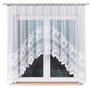 Biela žakarová záclona ADELINA 310x160 cm
