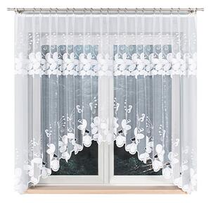 Biela žakarová záclona TEODORA 310x160 cm
