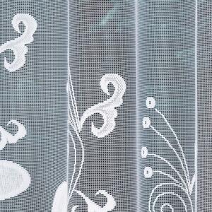 Biela žakarová záclona TEODORA 310x160 cm