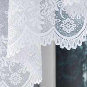 Biela žakarová záclona KAROLINA 300x110 cm