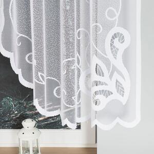 Biela žakarová záclona EVELINA 300x140 cm