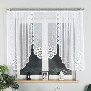 Biela žakarová záclona EVELINA 300x140 cm