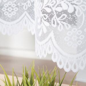 Biela žakarová záclona KAROLINA 300x150 cm