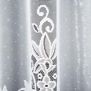 Biela žakarová záclona BERENIKA 400x170 cm