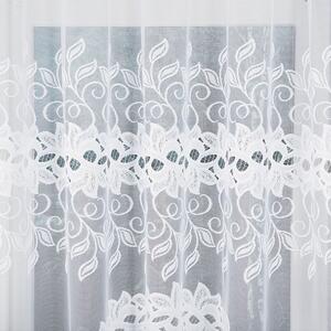 Biela žakarová záclona BASTIA 350x120 cm