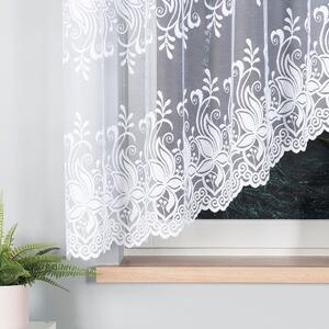 Biela žakarová záclona JOANNA 330x160 cm