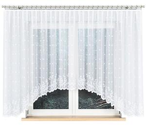 Biela žakarová záclona KAROLINA 400x150 cm