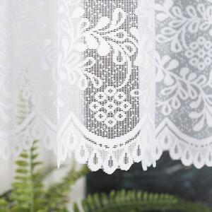 Biela žakarová záclona KAROLINA 350x170 cm