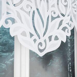 Biela žakarová záclona POLA 300x100 cm