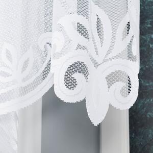 Biela žakarová záclona POLA 300x100 cm
