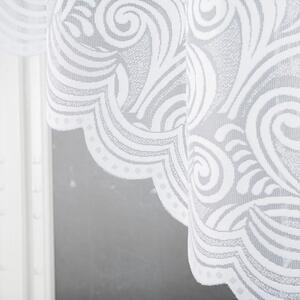 Biela žakarová záclona KINGA 250x120 cm