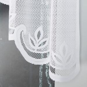 Biela žakarová záclona POLA 300x120 cm
