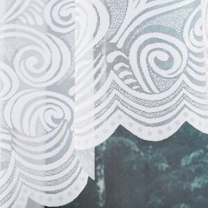 Biela žakarová záclona KINGA 250x120 cm