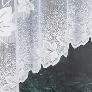 Biela žakarová záclona BOZENA 300x160 cm