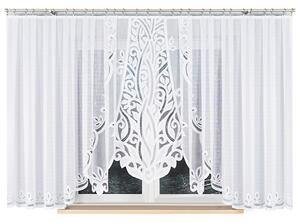Biela žakarová záclona POLA 500x160 cm