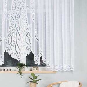 Biela žakarová záclona POLA 500x160 cm