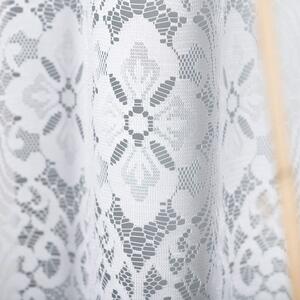 Biela žakarová záclona NADIA 500x160 cm