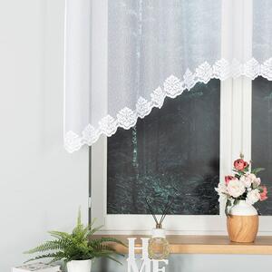 Biela žakarová záclona ZAKLINA 250x120 cm