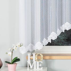 Biela žakarová záclona ZAKLINA 300x160 cm