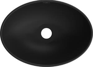 MEXEN - Elza umývadlo na dosku, 40 x 33 cm - čierna matná/strieborná - 21014024