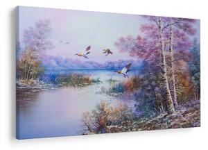 Obraz - Prichádza jeseň, olejomaľba (90x60 cm)
