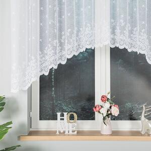 Biela žakarová záclona KAROLINA 300x120 cm