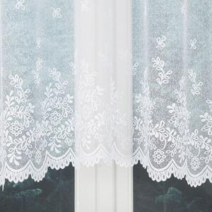 Biela žakarová záclona KAROLINA 300x120 cm