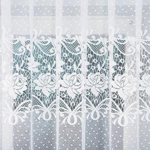 Biela žakarová záclona DEMETRIA 330x160 cm