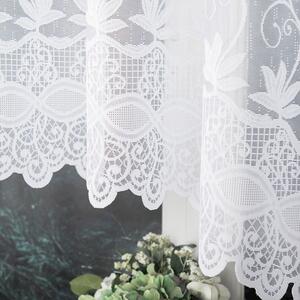 Biela žakarová záclona JOVITA 300x160 cm