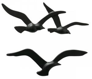 DekorStyle Nástenná dekorácia BIRD čierna