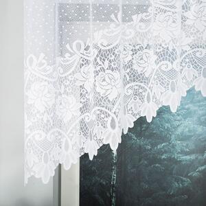 Biela žakarová záclona DEMETRIA 250x80 cm