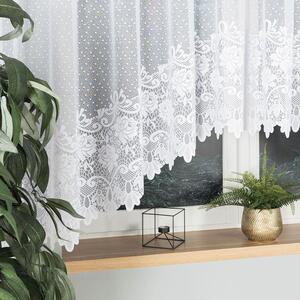 Biela žakarová záclona DEMETRIA 400x160 cm