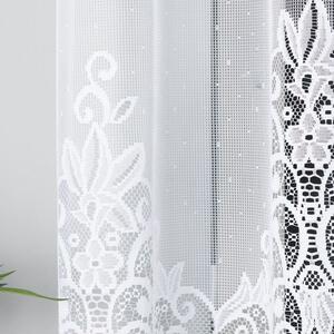 Biela žakarová záclona BERENIKA 250x120 cm