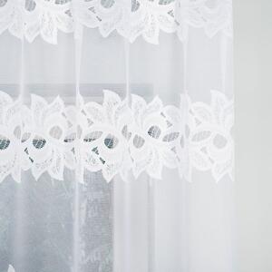 Biela žakarová záclona BASTIA 280x80 cm
