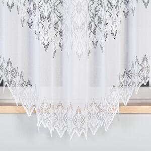 Biela žakarová záclona EMILIA 340x180 cm