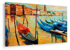 Obraz - Prístav v Benátkach (90x60 cm)