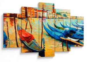 Obraz - Prístav v Benátkach (150x105 cm)