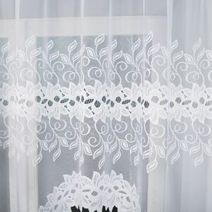 Biela žakarová záclona BASTIA 300x130 cm