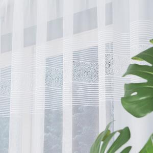 Biela žakarová záclona KLAUDYNA 620x160 cm