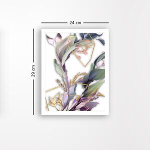 Wallity Nástenný obraz Bakala 24x29 cm biely/fialový