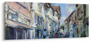 Obraz - Ulička starého mesta, akrylová maľba (120x50 cm)