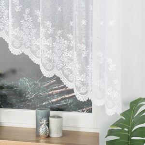 Biela žakarová záclona KAROLINA 300x140 cm